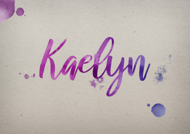 Free photo of Kaelyn Watercolor Name DP