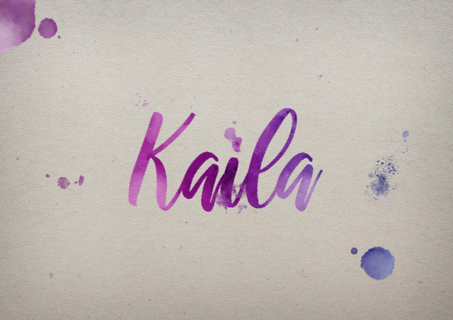 Free photo of Kaila Watercolor Name DP