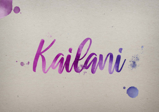 Free photo of Kailani Watercolor Name DP