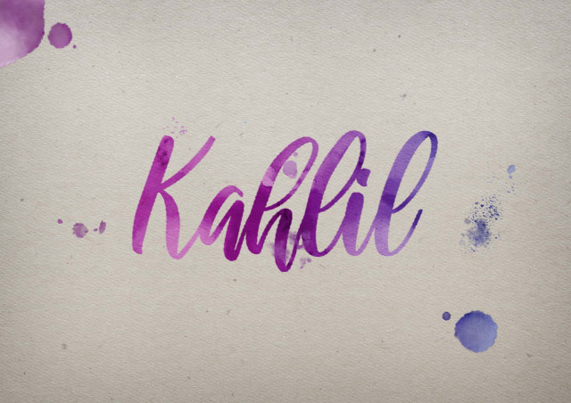 Free photo of Kahlil Watercolor Name DP