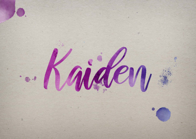 Free photo of Kaiden Watercolor Name DP