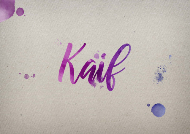 Free photo of Kaif Watercolor Name DP