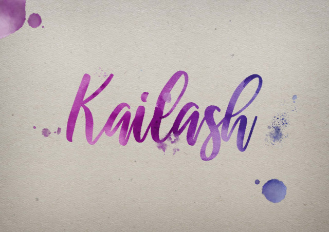 Free photo of Kailash Watercolor Name DP