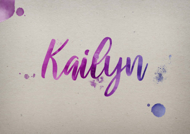Free photo of Kailyn Watercolor Name DP