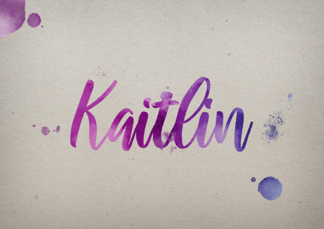 Free photo of Kaitlin Watercolor Name DP