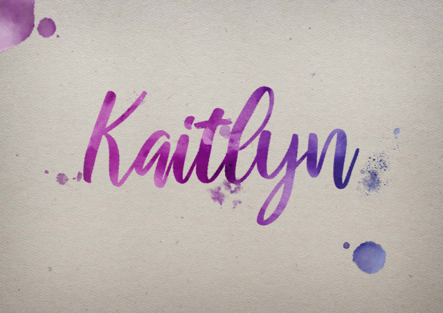 Free photo of Kaitlyn Watercolor Name DP