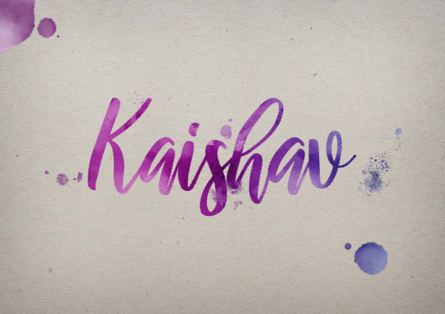 Free photo of Kaishav Watercolor Name DP