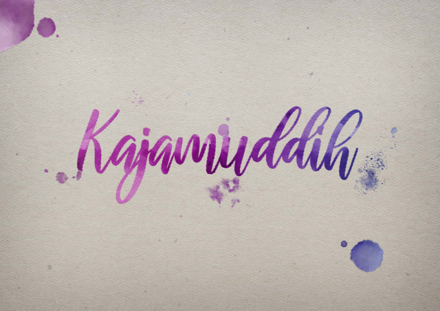 Free photo of Kajamuddih Watercolor Name DP