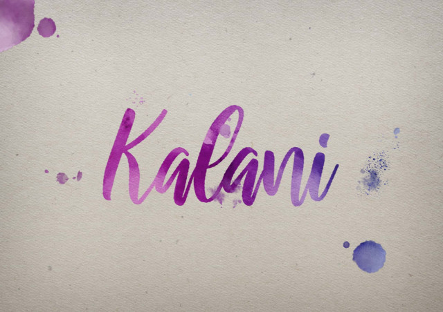 Free photo of Kalani Watercolor Name DP