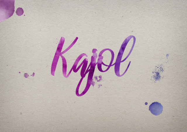 Free photo of Kajol Watercolor Name DP