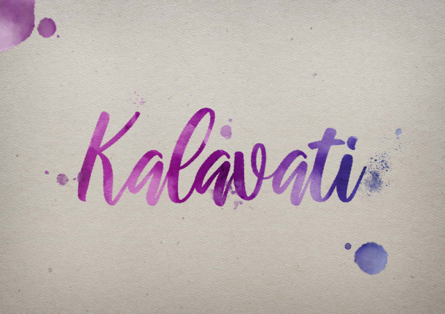 Free photo of Kalavati Watercolor Name DP