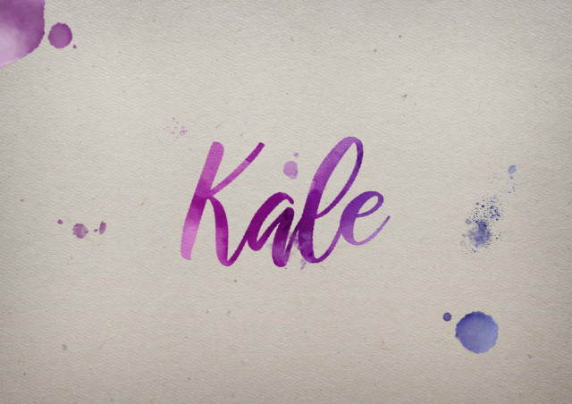 Free photo of Kale Watercolor Name DP