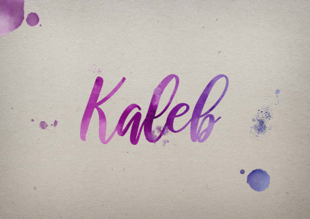 Free photo of Kaleb Watercolor Name DP