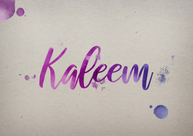 Free photo of Kaleem Watercolor Name DP