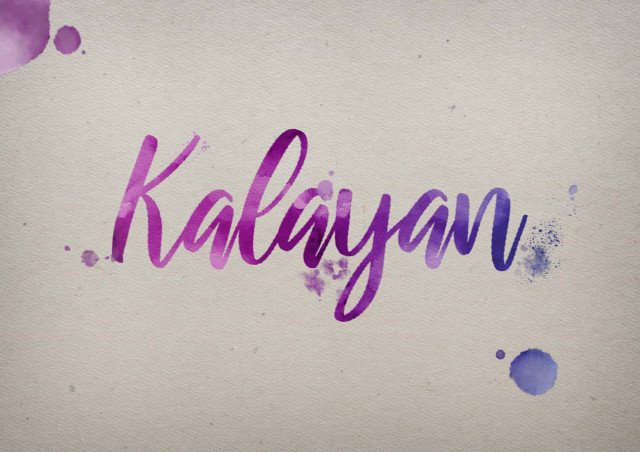 Free photo of Kalayan Watercolor Name DP