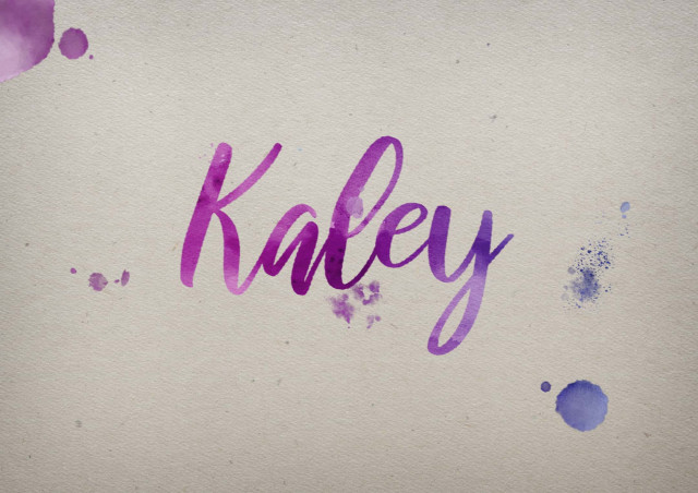 Free photo of Kaley Watercolor Name DP