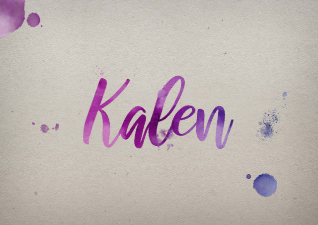 Free photo of Kalen Watercolor Name DP