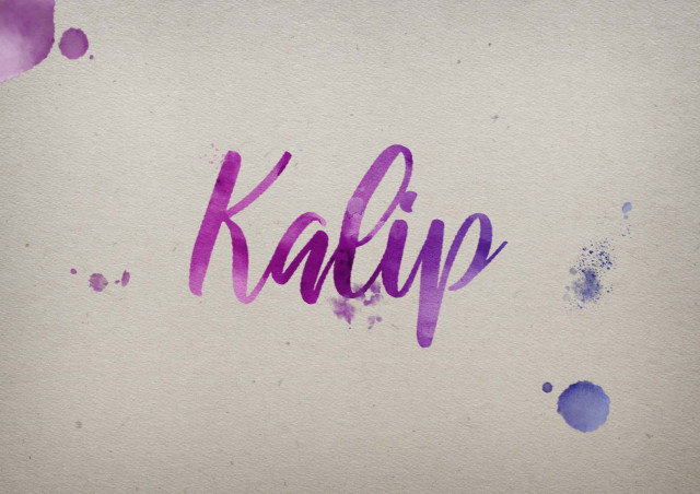 Free photo of Kalip Watercolor Name DP