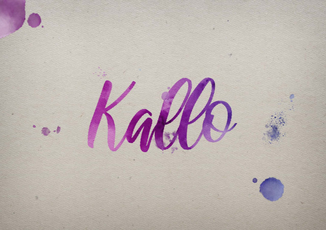 Free photo of Kallo Watercolor Name DP