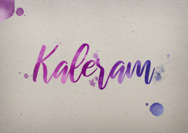 Free photo of Kaleram Watercolor Name DP