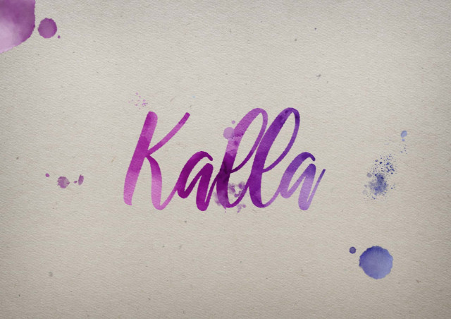 Free photo of Kalla Watercolor Name DP