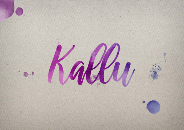Free photo of Kallu Watercolor Name DP