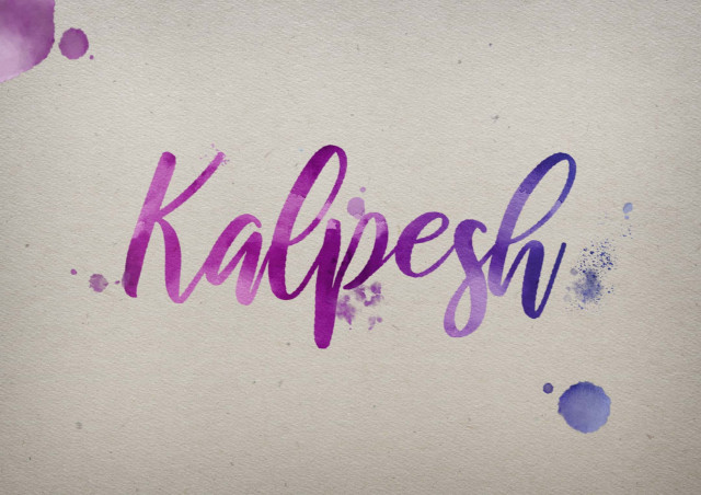 Free photo of Kalpesh Watercolor Name DP