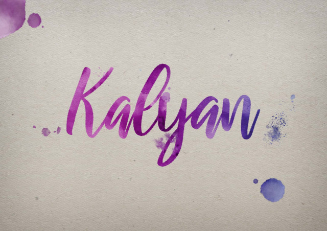 Free photo of Kalyan Watercolor Name DP