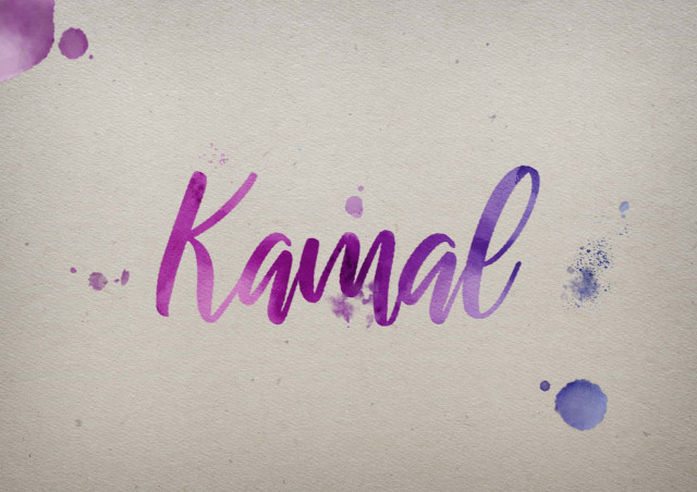 Free photo of Kamal Watercolor Name DP