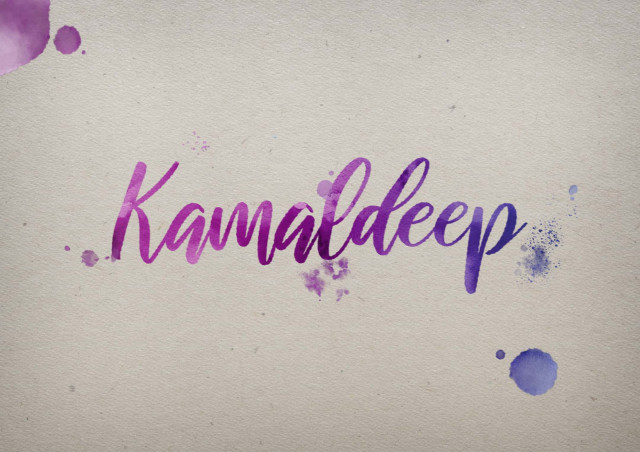 Free photo of Kamaldeep Watercolor Name DP