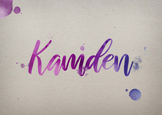 Free photo of Kamden Watercolor Name DP