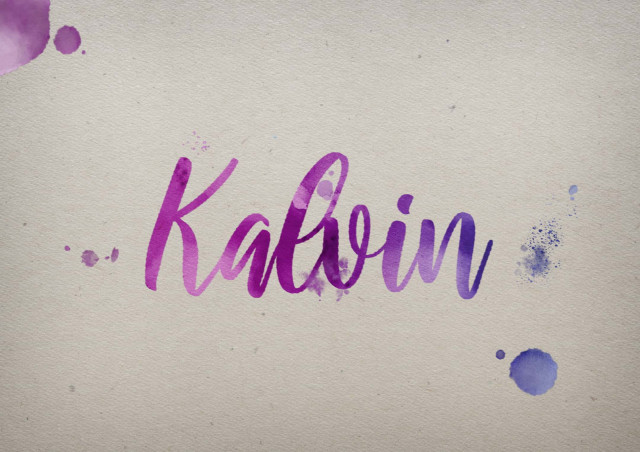 Free photo of Kalvin Watercolor Name DP