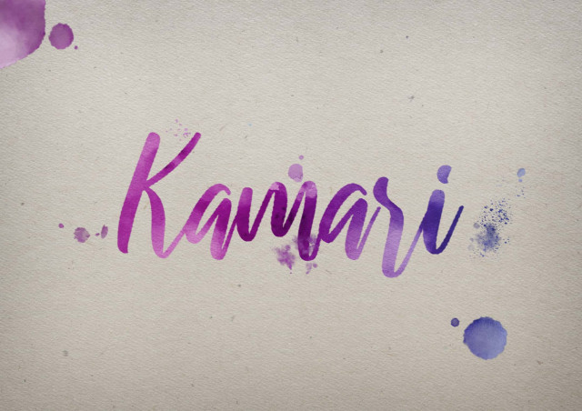 Free photo of Kamari Watercolor Name DP