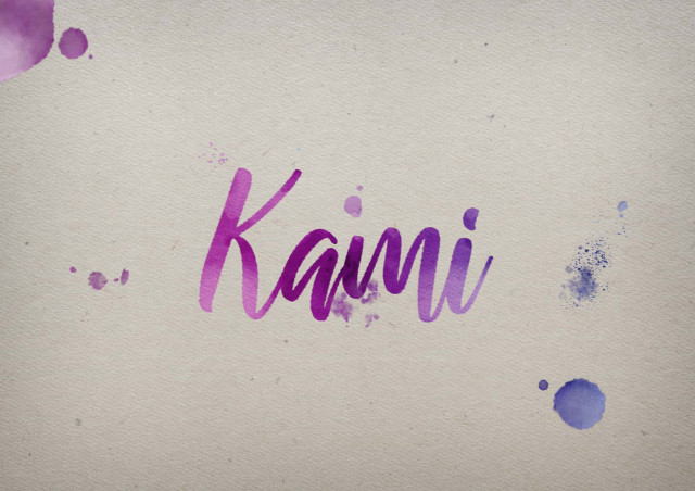 Free photo of Kami Watercolor Name DP