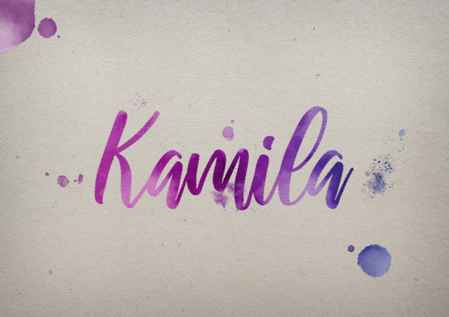 Free photo of Kamila Watercolor Name DP
