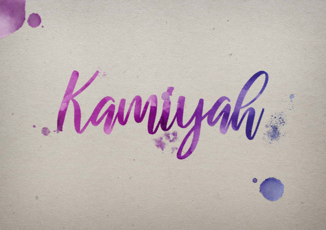 Free photo of Kamiyah Watercolor Name DP