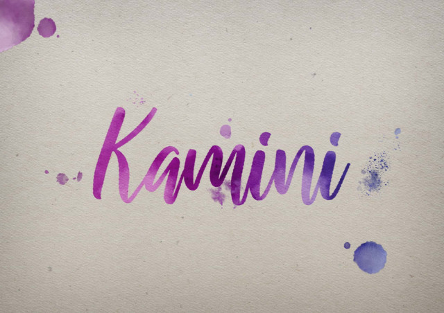 Free photo of Kamini Watercolor Name DP