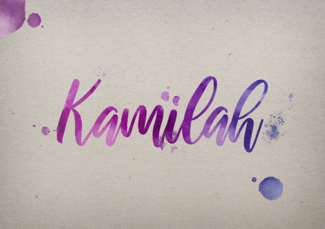 Free photo of Kamilah Watercolor Name DP