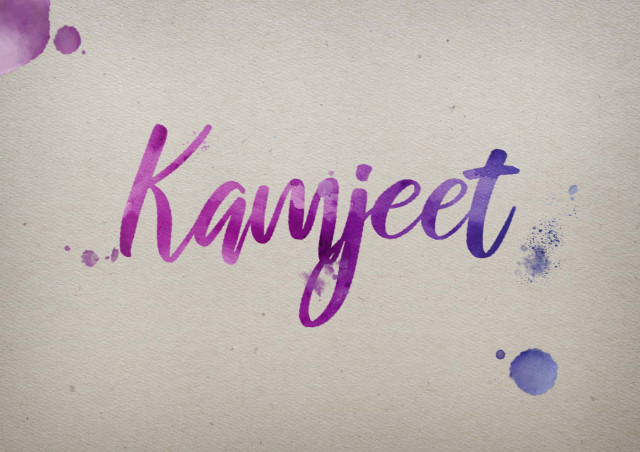 Free photo of Kamjeet Watercolor Name DP