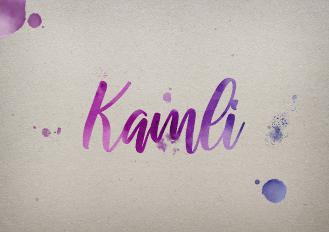 Free photo of Kamli Watercolor Name DP