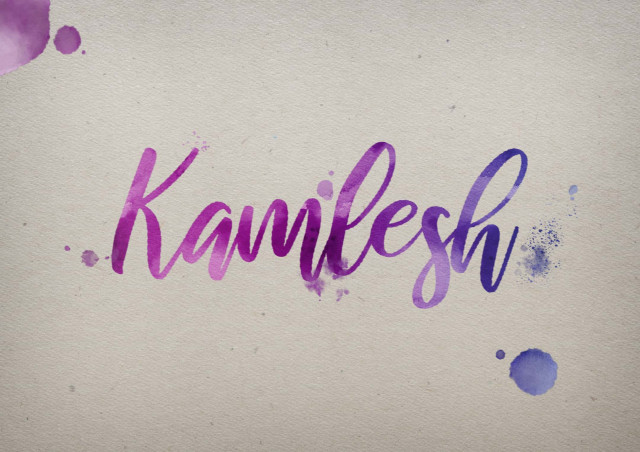 Free photo of Kamlesh Watercolor Name DP