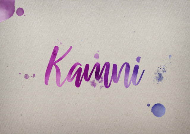 Free photo of Kamni Watercolor Name DP