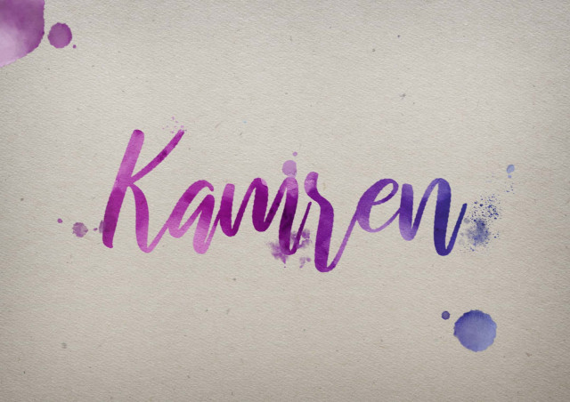 Free photo of Kamren Watercolor Name DP