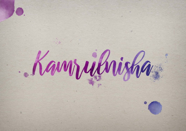 Free photo of Kamrulnisha Watercolor Name DP