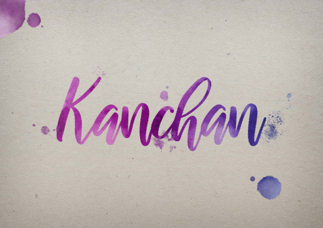 Free photo of Kanchan Watercolor Name DP