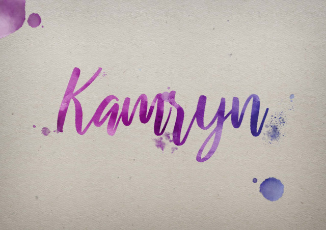 Free photo of Kamryn Watercolor Name DP