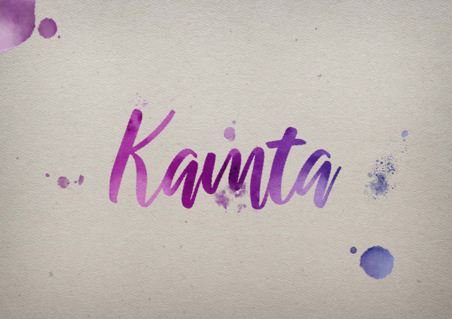 Free photo of Kamta Watercolor Name DP