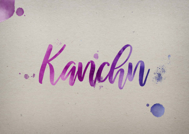 Free photo of Kanchn Watercolor Name DP