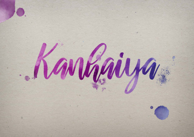 Free photo of Kanhaiya Watercolor Name DP