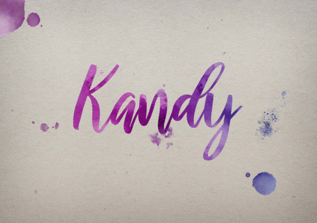 Free photo of Kandy Watercolor Name DP